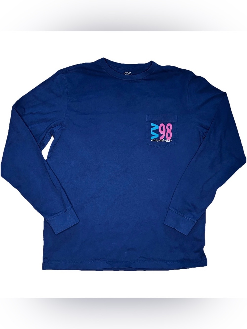 Vineyard Vines men’s Blue Graphic Long Sleeve Tee with nautical theme